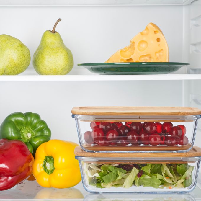 Rectangular Glass Baking Tray with Bamboo Lid | Oven Safe Storage & Serving Dish