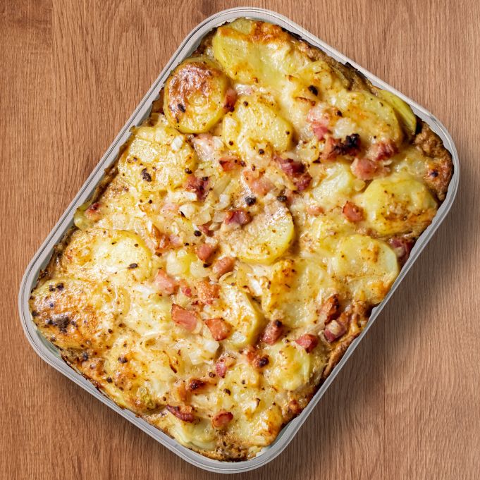 Rectangular Glass Baking Tray with Bamboo Lid | Oven Safe Storage & Serving Dish