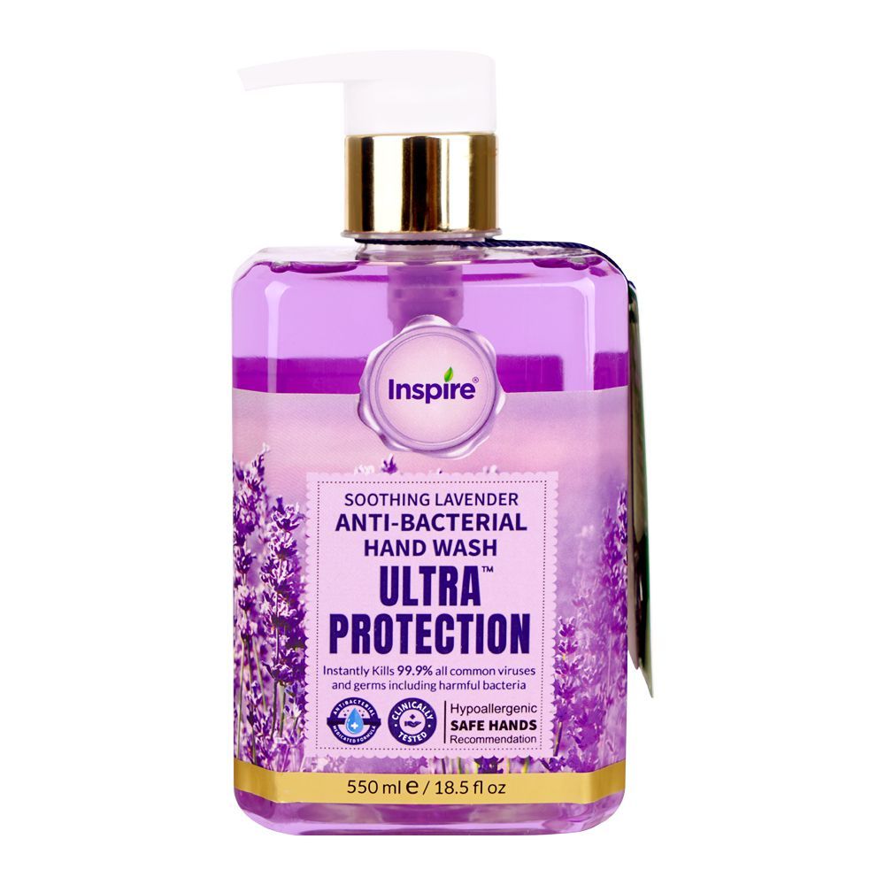 Inspire Soothing Lavender Anti Bacterial Hand Wash 550 ML