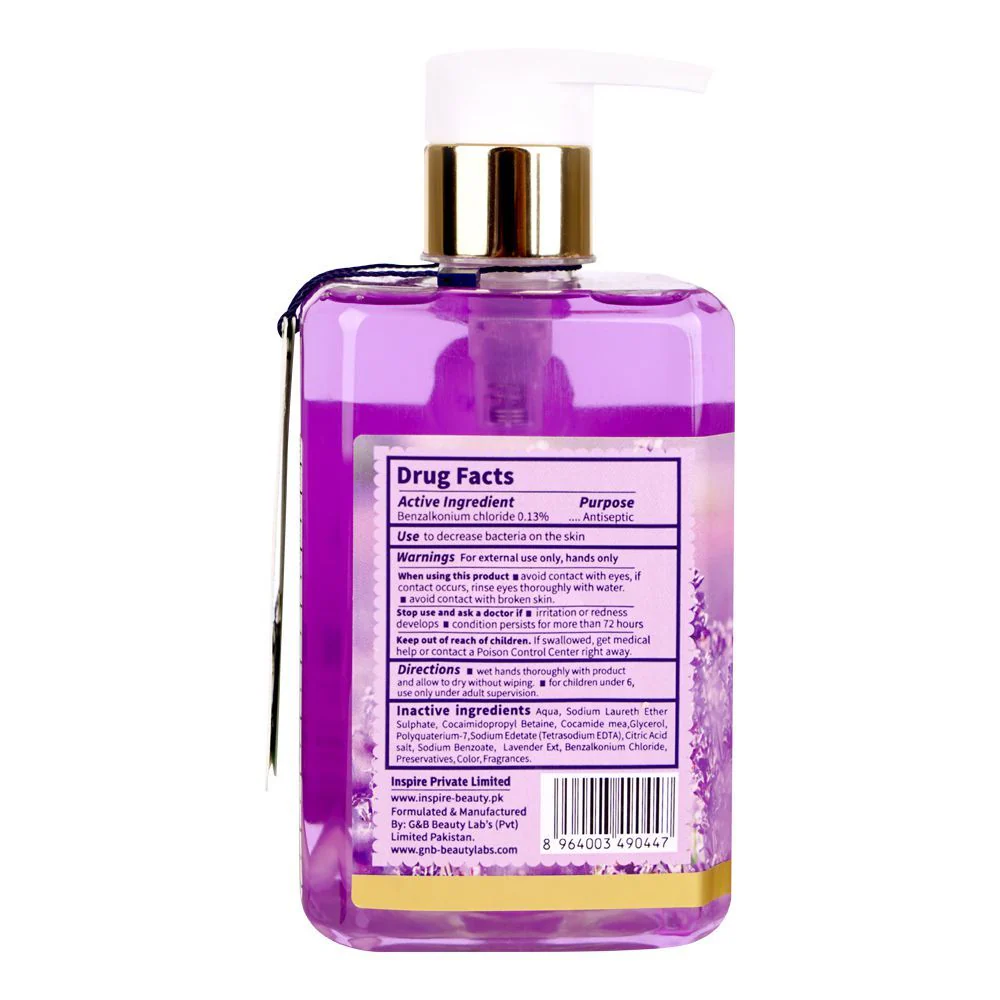Inspire Soothing Lavender Anti Bacterial Hand Wash 550 ML