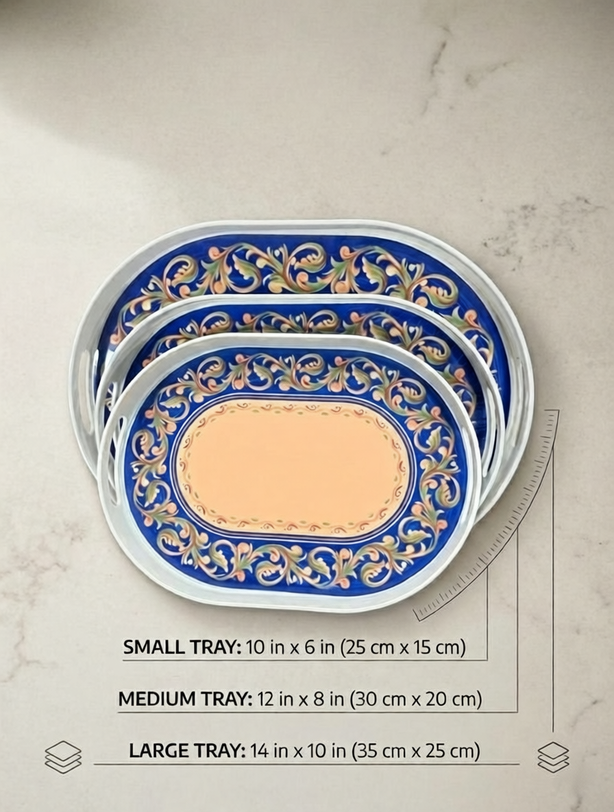 Elegant Oval Serving Tray – Durable & Stylish for Home & Parties