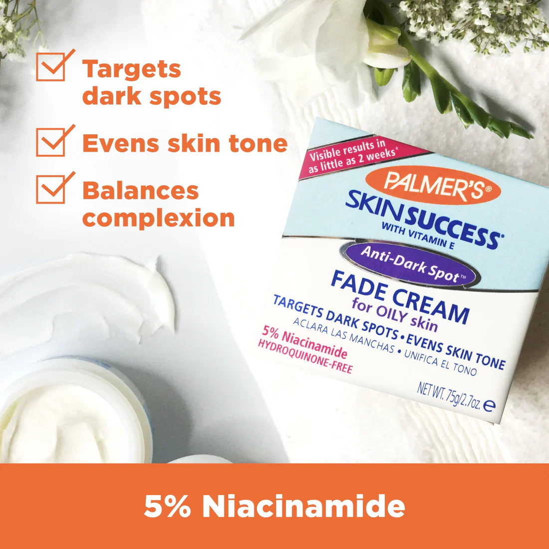 Anti-Dark Spot Fade Cream, for Oily Skin (75G)