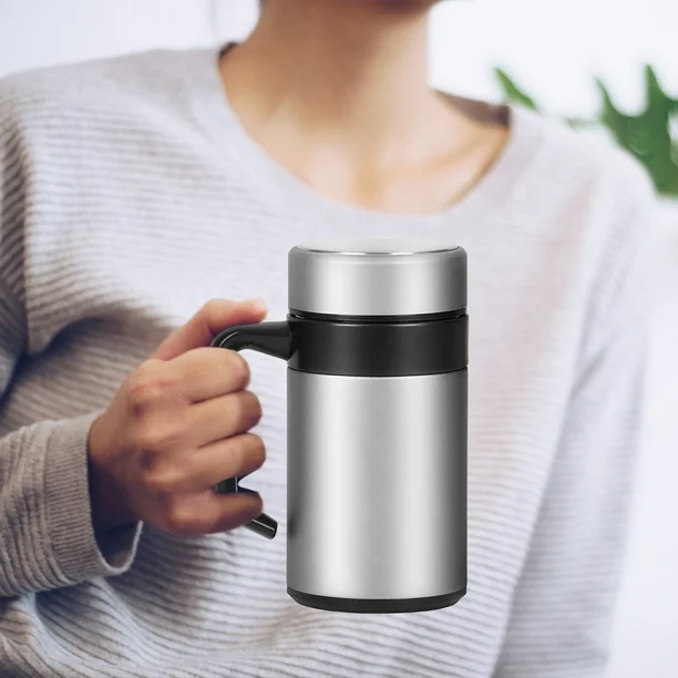 Large Stainless Steel Mug – Heavy Duty Steel Coffee Cup | Durable Hot & Cold Drinking Mug