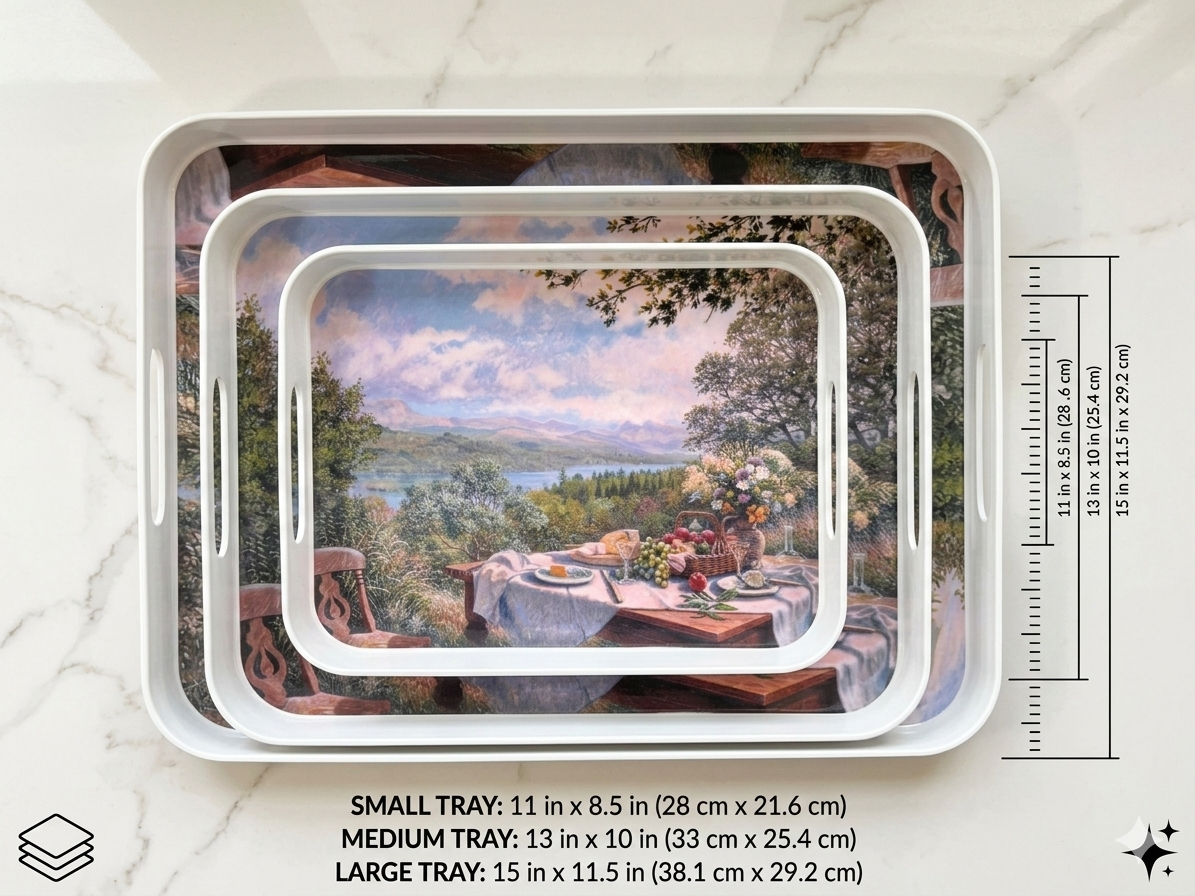 Premium Rectangle Serving Tray – Elegant & Durable Multipurpose Serving Platter for Home & Guests