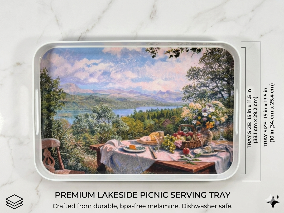 Premium Rectangle Serving Tray – Elegant & Durable Multipurpose Serving Platter for Home & Guests