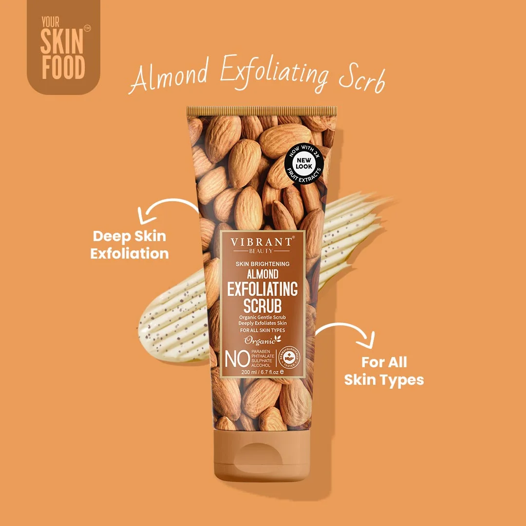 Vibrant Beauty Almond Exfoliating Scrub (200ml)