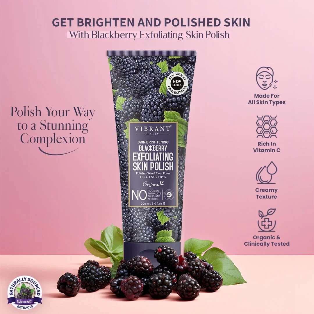 Vibrant Beauty Blackberry Exfoliating Skin Polish (200ml)