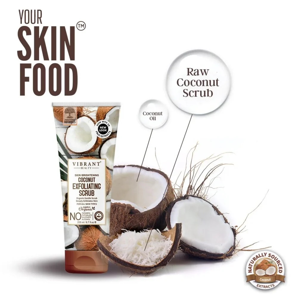 Vibrant Beauty Coconut Exfoliating Scrub (200ml)