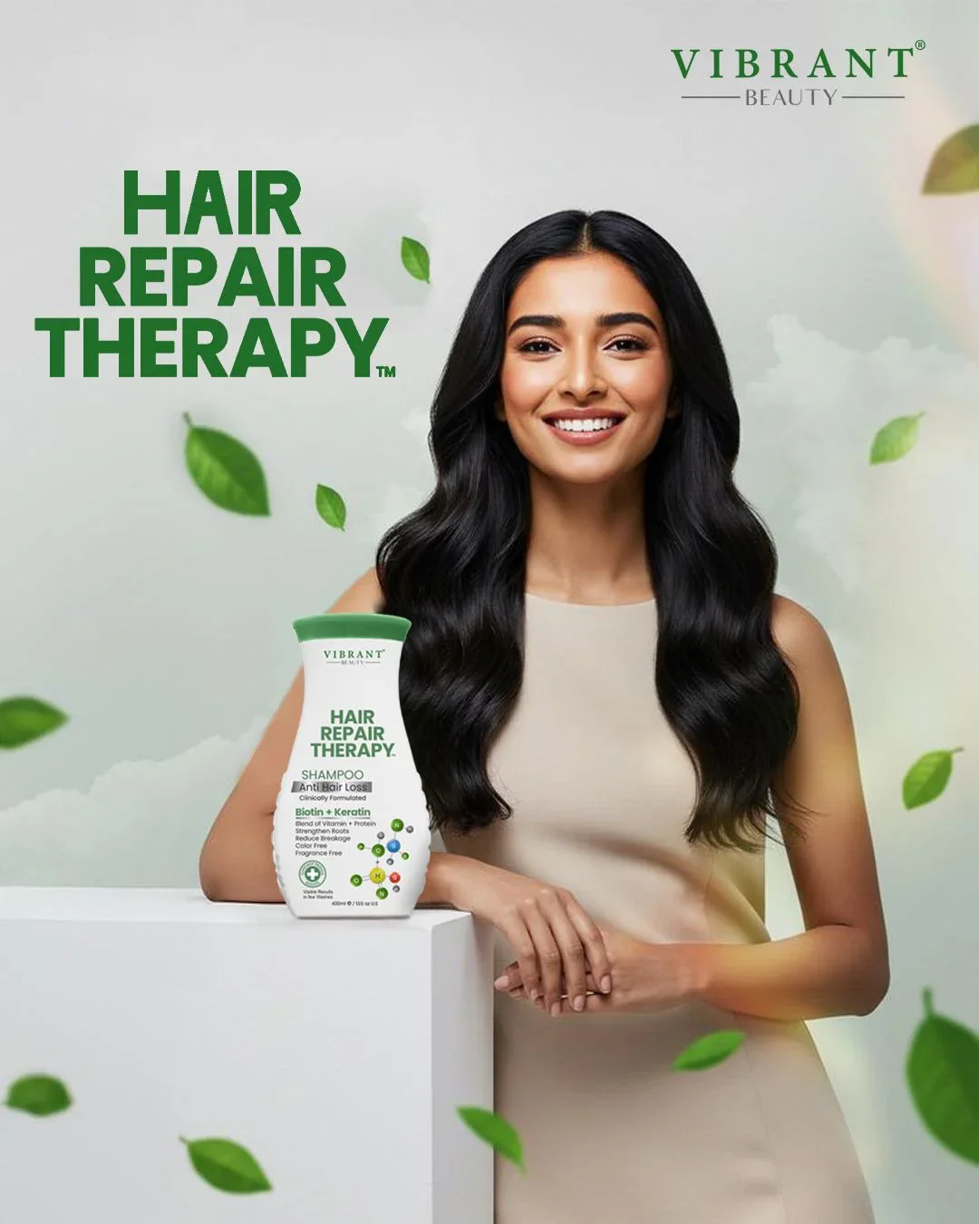 Vibrant Beauty Hair Repair Therapy Anti Hair Loss Shampoo (Biotin + Keratin) (400ml)