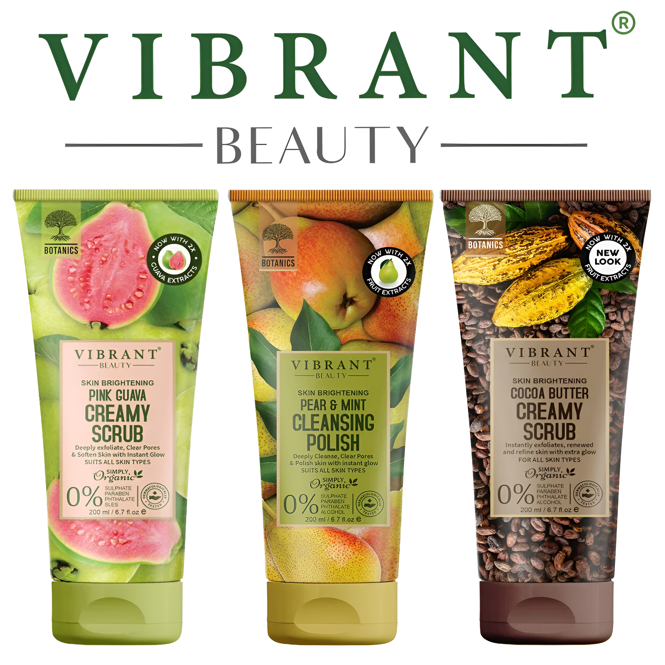 Vibrant Beauty New Arrivals Skincare (Pack of 3) 200ml Each