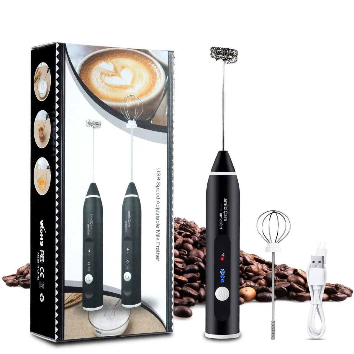 Electric Rechargeable Coffee Beater