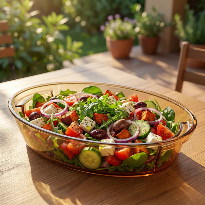 Sienna Glow High Borosilicate Amber Glass Oval Baker