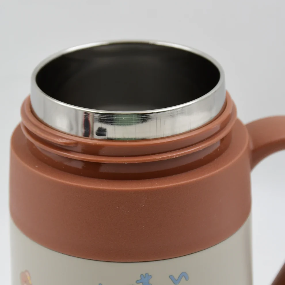 Stainless Steel Mug / Bottle Vacuum Insulated Cup with Handle & Small cup (550 ML) Bottle, Portable Travel Kettle