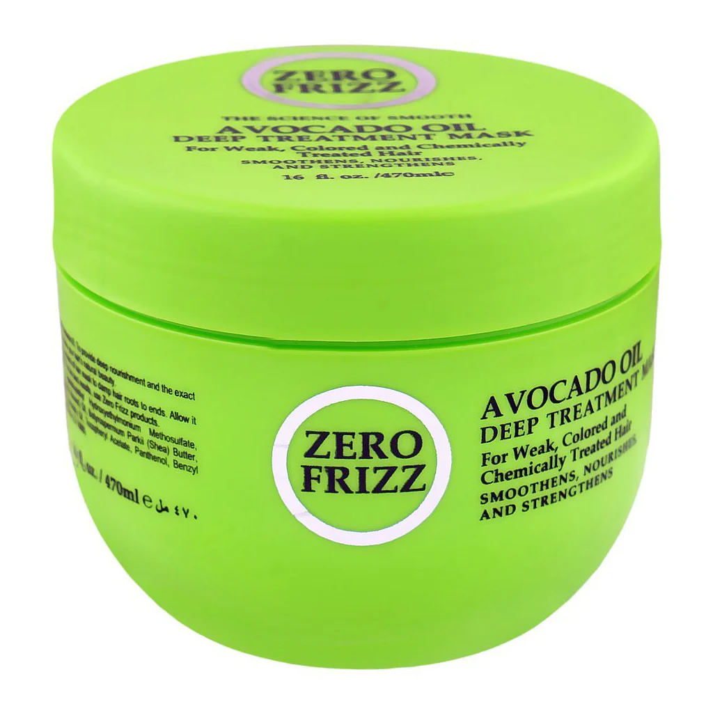 Zero Frizz Avocado Oil Deep Treatment Hair Mask, 470ml