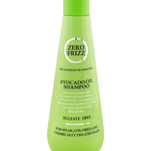 Zero Frizz Avocado Oil Shampoo, Sulfate Free, For Weak & Chemically Treated Hair, 355ml