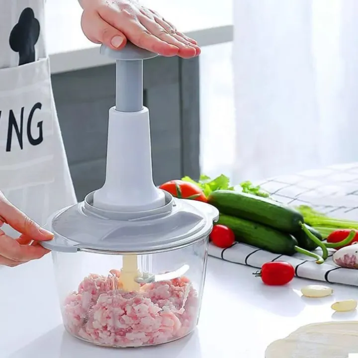 “Hand Push Chopper – Manual Vegetable Cutter | Fast Kitchen Tool”