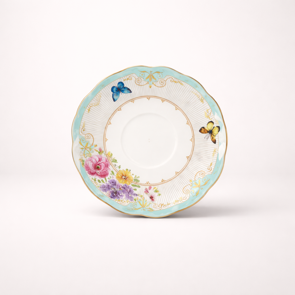 Premium Round 6pcs Tea Cup & Saucer Set – Luxury Ceramic Coffee Cup Set