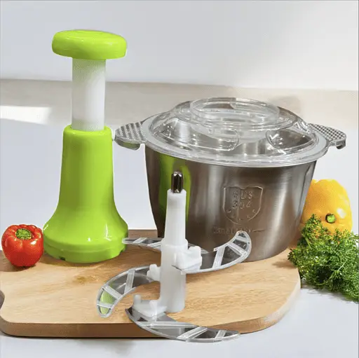 “Hand Push Chopper – Manual Vegetable Cutter | Fast Kitchen Tool”