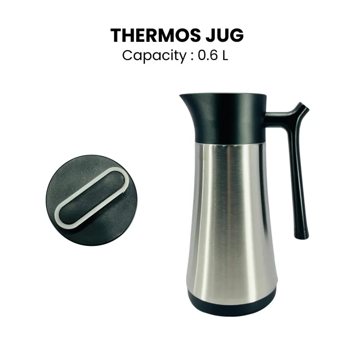 Portable Stainless Steel Vacuum Jug 0.6L – Regal Insulated Hot & Cold Thermos Flask (TSC 06-06)