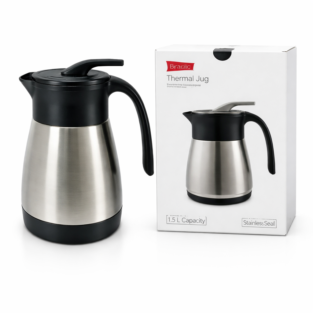 Compact Stainless Steel Vacuum Jug 0.5L – Regal Mini Insulated Hot & Cold Thermos Flask (TSC 05P-05)
