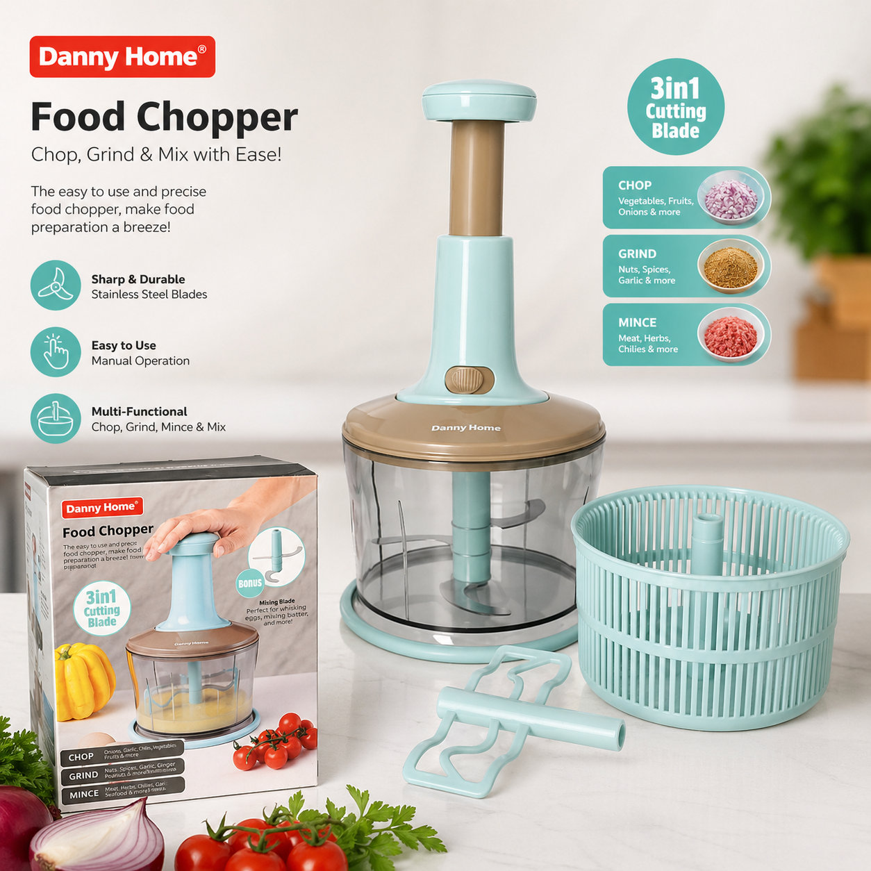 Danny Home Food Chopper 1Pcs