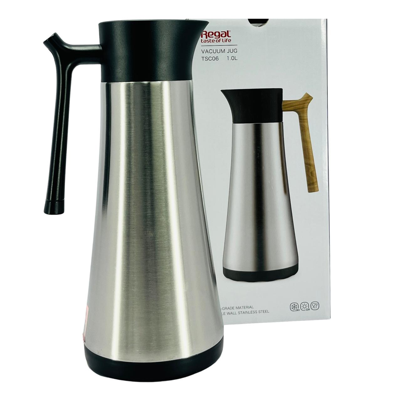 Portable Stainless Steel Vacuum Jug 0.6L – Regal Insulated Hot & Cold Thermos Flask (TSC 06-06)