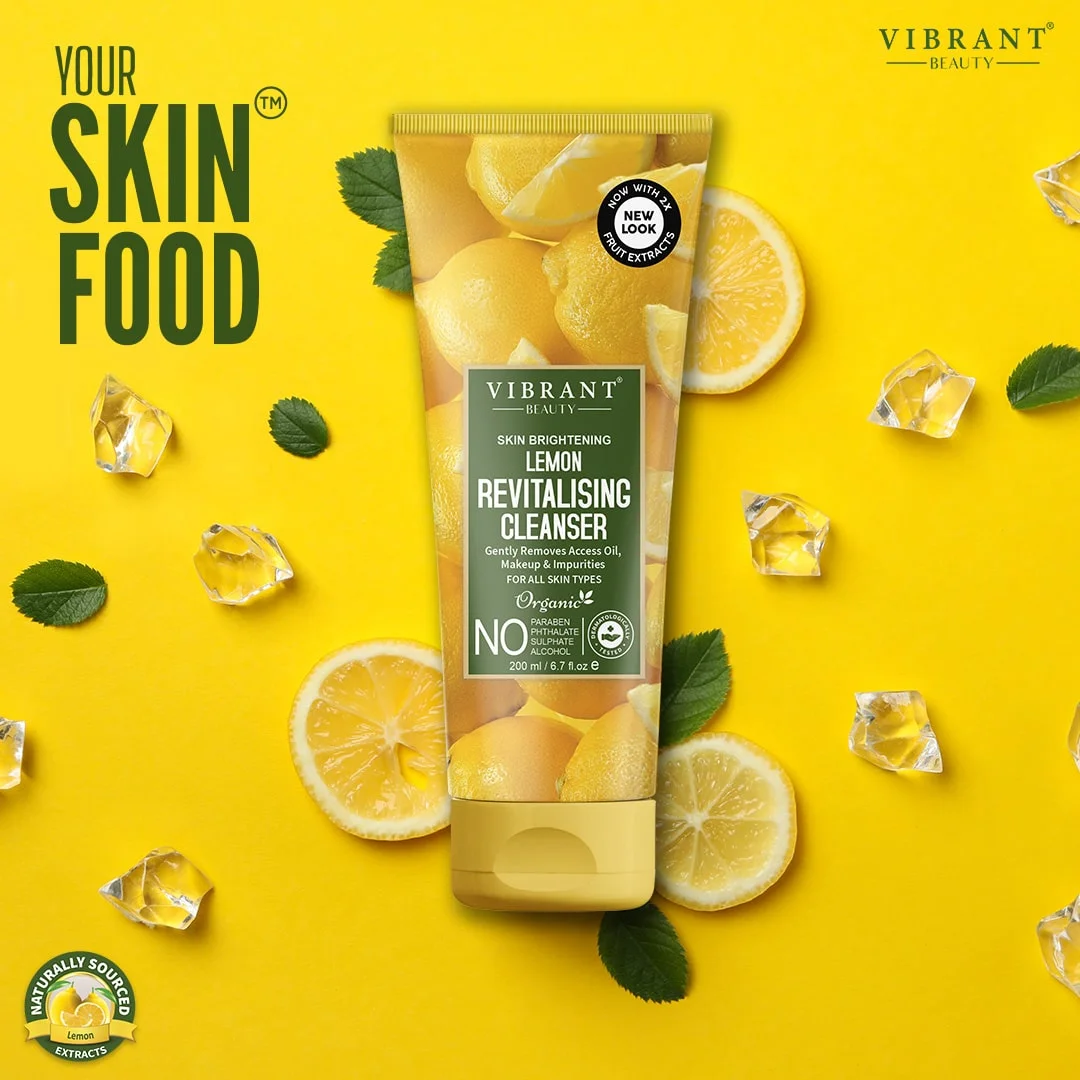 Vibrant Beauty Refresh & Glow Skincare Combo – Lemon Cleanser + Watermelon Face Wash + Coconut Scrub