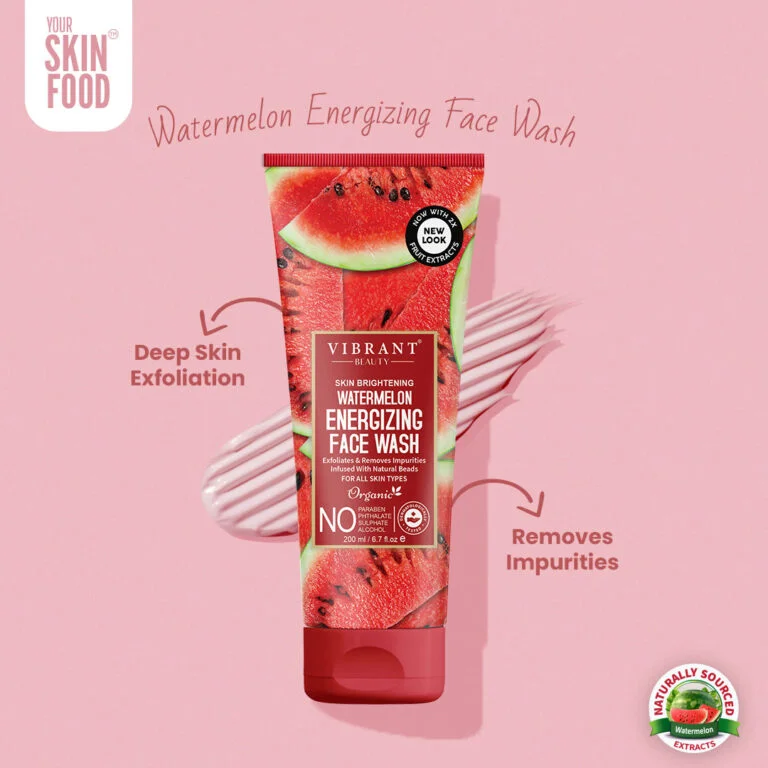 Vibrant Beauty Refresh & Glow Skincare Combo – Lemon Cleanser + Watermelon Face Wash + Coconut Scrub